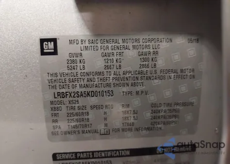 2019 Buick Envision Awd Essence z USA, uszkodzony, nr VIN LRBFX2SA5KD010153